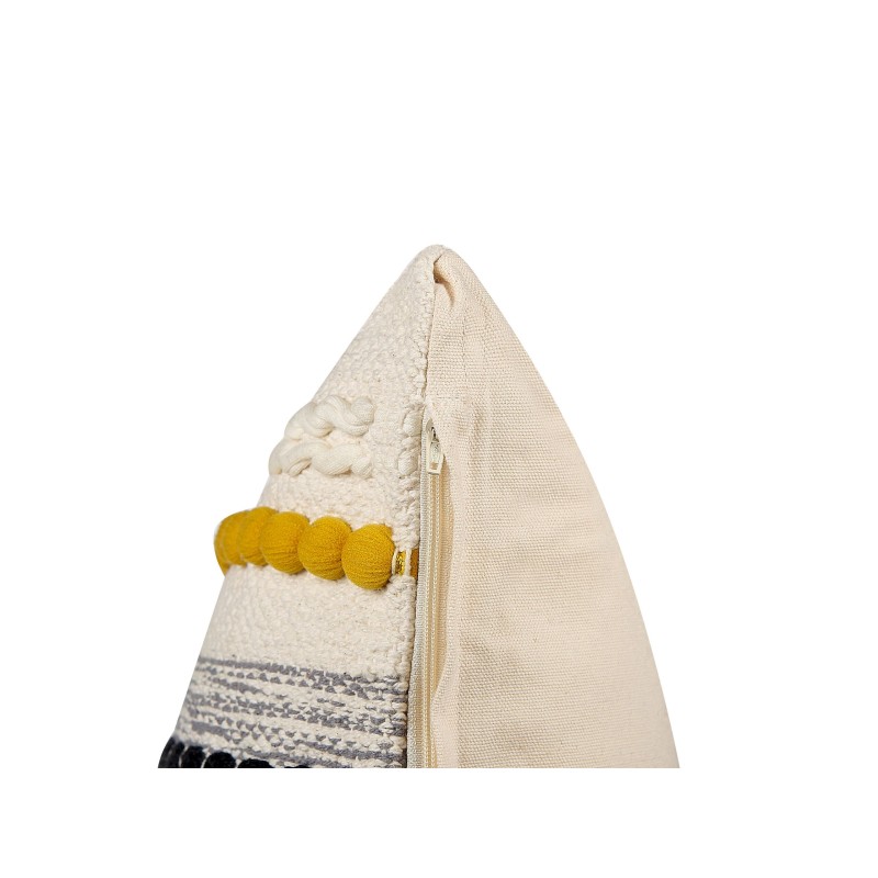 Zestaw 2 poduszek dekoracyjnych ARDISIA Bawełna 40 x 60 cm Jasnobeżowy W paski