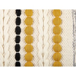 Zestaw 2 poduszek dekoracyjnych ARDISIA Bawełna 40 x 60 cm Jasnobeżowy W paski