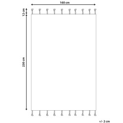 Dywan bawełniany 160 x 230 cm beżowo-czarny DOKUZ