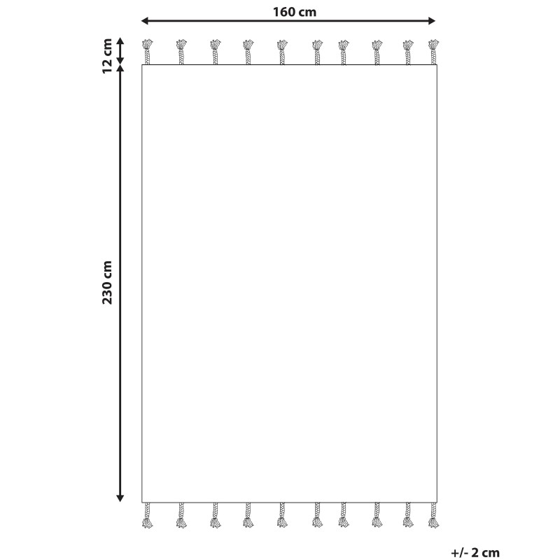 Dywan bawełniany 160 x 230 cm beżowo-czarny DOKUZ