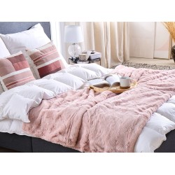 Koc CHAAB 200 x 220 cm Różowy