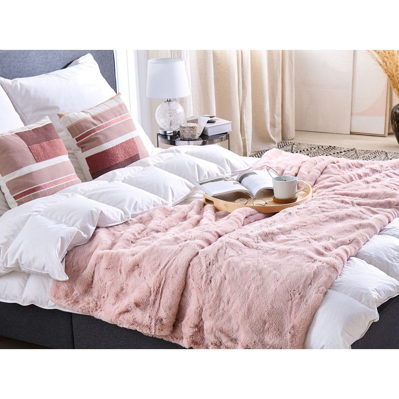 Koc CHAAB 200 x 220 cm Różowy