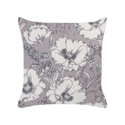 Zestaw 2 poduszek dekoracyjnych SOPHORA 45 x 45 cm Szary Wzór kwiatowy
