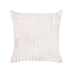 Zestaw 2 poduszek dekoracyjnych MILLET Sztruks 43 x 43 cm Złamana biel Wzór geometryczny