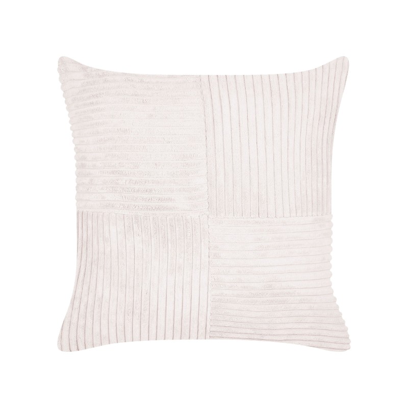 Zestaw 2 poduszek dekoracyjnych MILLET Sztruks 43 x 43 cm Złamana biel Wzór geometryczny