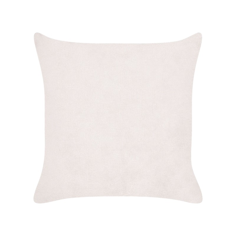 Zestaw 2 poduszek dekoracyjnych MILLET Sztruks 43 x 43 cm Złamana biel Wzór geometryczny