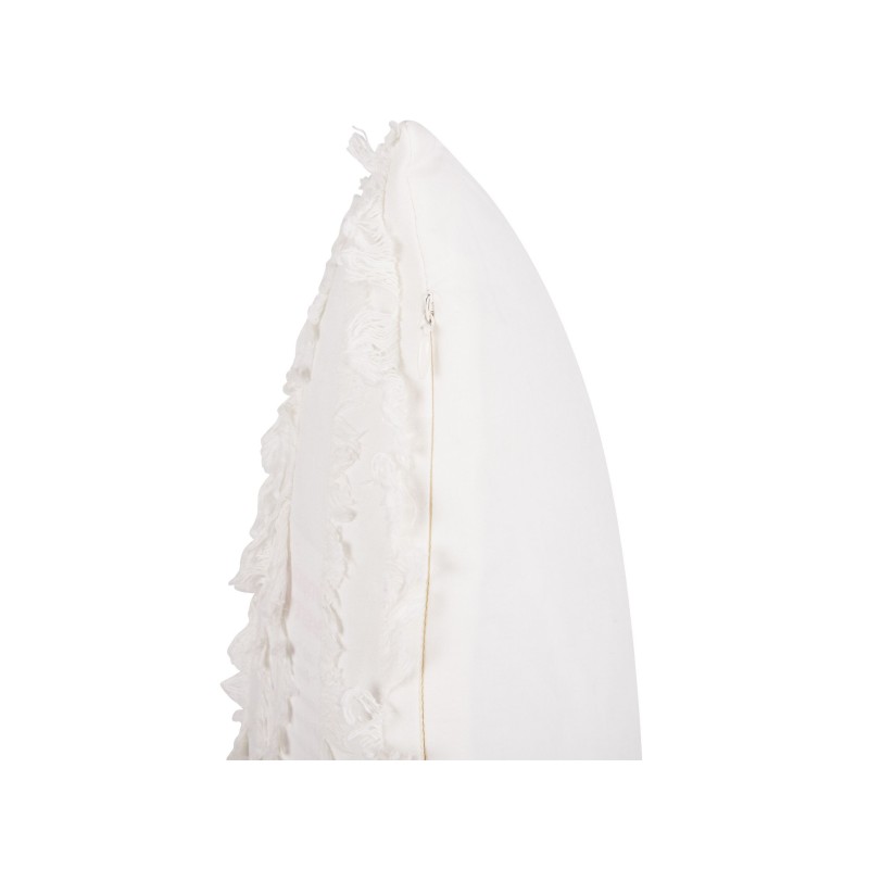 Zestaw 2 poduszek dekoracyjnych MAKNEH Bawełna 45 x 45 cm Biały Jednolity