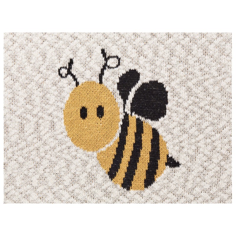 Koc DRAGAN Bawełna 130 x 170 cm Jasnobeżowy