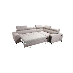 Venna II - Luxury Corner Sofa with Sleeping Function, USB Port and Bar | [Your Company]