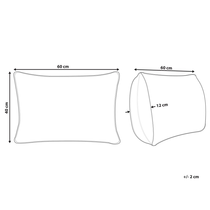 Poduszka dekoracyjna TAMNINE 40 x 60 cm Miętowy W kratkę
