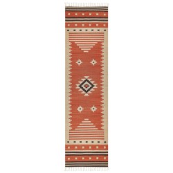 Dywan bawełniany kilim 80 x 300 cm pomarańczowy GAVAR