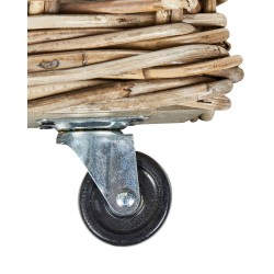 Zestaw 2 koszy KITIM Z kółkami Rattan Naturalny