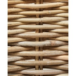 Zestaw 2 koszy KITIM Z kółkami Rattan Naturalny