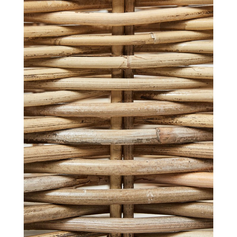 Zestaw 2 koszy KITIM Z kółkami Rattan Naturalny