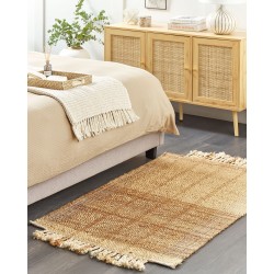 Dywan z juty 80 x 150 cm beżowy KARKIN