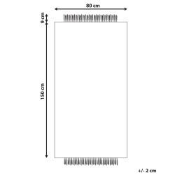 Dywan z juty 80 x 150 cm beżowy KARKIN