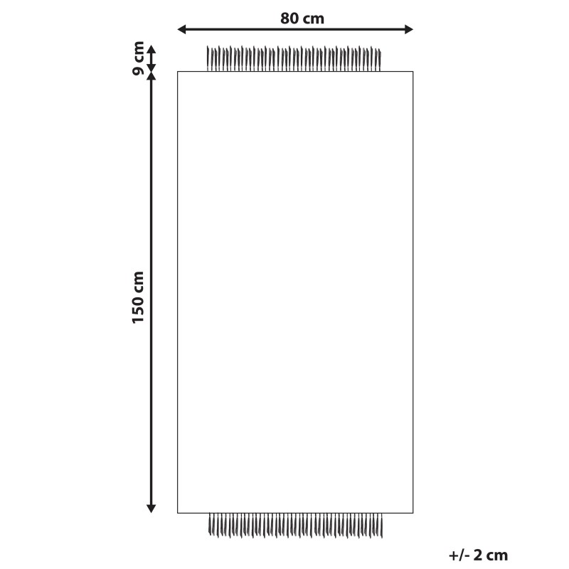 Dywan z juty 80 x 150 cm beżowy KARKIN