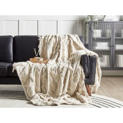 Koc CHACK Bawełna 220 x 240 cm Beżowy