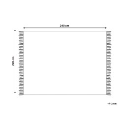 Koc CHACK Bawełna 220 x 240 cm Beżowy