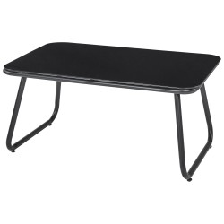 Zestaw ogrodowy ze stolikiem dla 4 osób POMONTE Metal Czarny