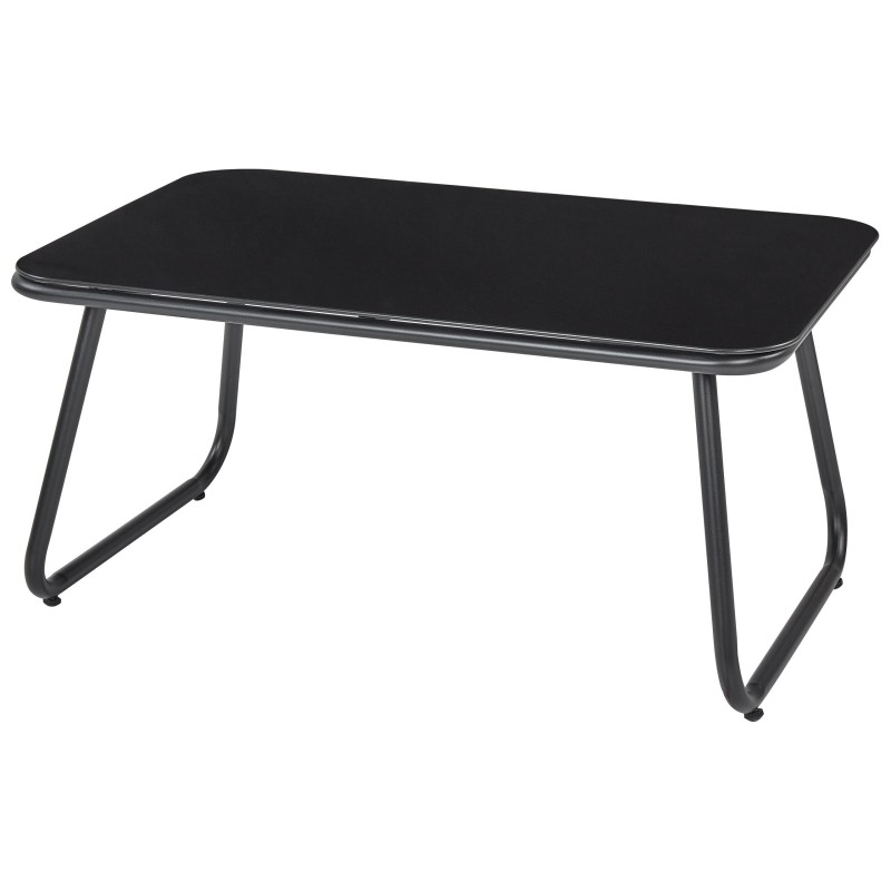 Zestaw ogrodowy ze stolikiem dla 4 osób POMONTE Metal Czarny