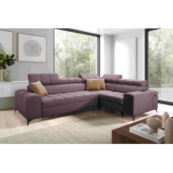 Venna II - Luxury Corner Sofa with Sleeping Function, USB Port and Bar | [Your Company]