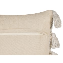 Zestaw 2 poduszek dekoracyjnych BOUVARDIA Bawełna 45 x 45 cm Szary Wzór zygzak