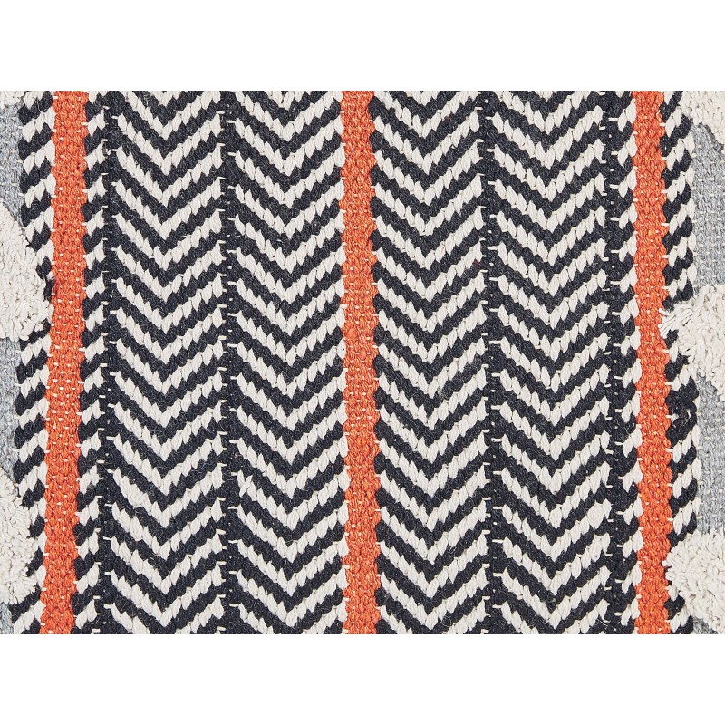 Zestaw 2 poduszek dekoracyjnych BOUVARDIA Bawełna 45 x 45 cm Szary Wzór zygzak