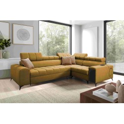 Venna II - Luxury Corner Sofa with Sleeping Function, USB Port and Bar | [Your Company]