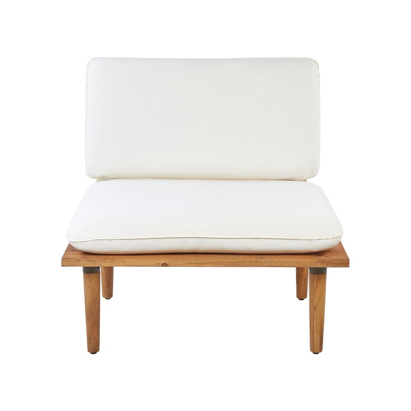 Zestaw ogrodowy ze stolikiem dla 2 osób FRASCATI Modułowy Certyfikowane drewno akacjowe Złamana biel