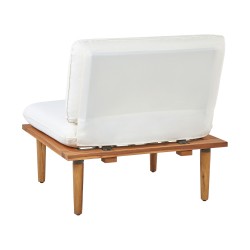 Zestaw ogrodowy ze stolikiem dla 2 osób FRASCATI Modułowy Certyfikowane drewno akacjowe Złamana biel