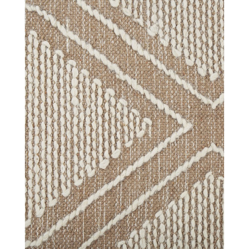 Dywan bawełniany 80 x 150 cm biało-beżowy KACEM