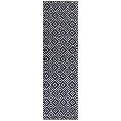 Dywan 60 x 200 cm czarno-biały KARUNGAL