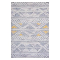 Dywan 140 x 200 cm szaro-żółty KARGI