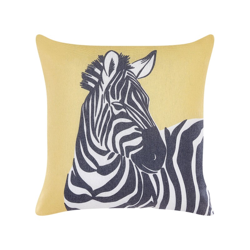 Zestaw 2 poduszek dekoracyjnych MANKETTI 45 x 45 cm Żółty Wzór zwierzęcy