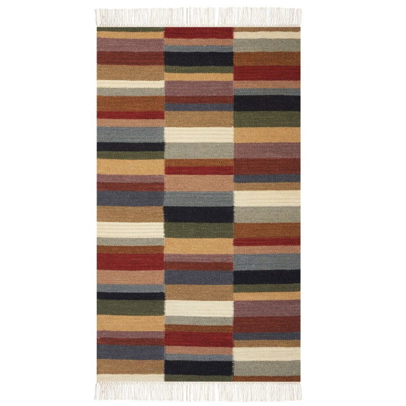 Dywan wełniany kilim 80 x 150 cm wielokolorowy MUSALER