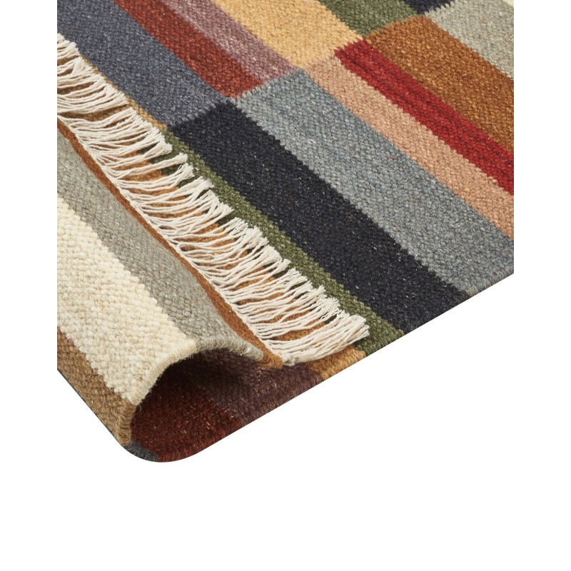 Dywan wełniany kilim 80 x 150 cm wielokolorowy MUSALER