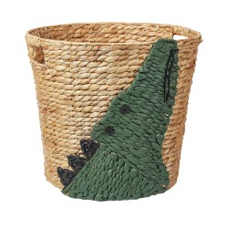 Kosz na zabawki Krokodyl LOXTON Plecionka Naturalny