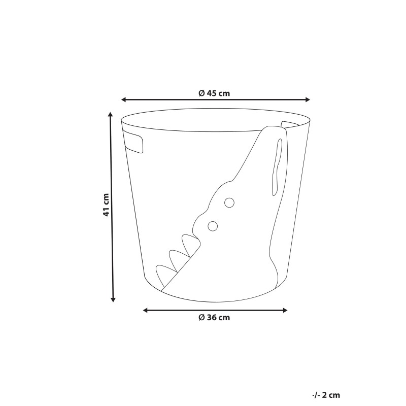 Kosz na zabawki Krokodyl LOXTON Plecionka Naturalny