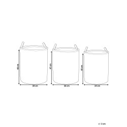 Zestaw 3 koszy tekstylnych różowy ARCHA