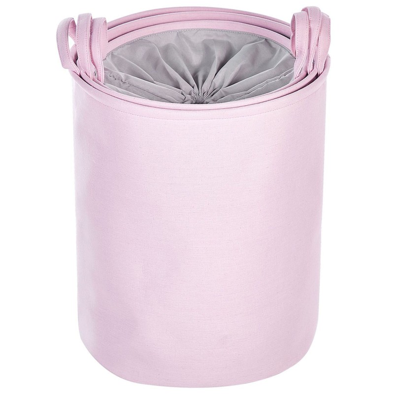 Zestaw 3 koszy tekstylnych różowy ARCHA