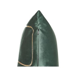 Zestaw 2 poduszek dekoracyjnych PHILODENDRON Welur 45 x 45 cm Szmaragdowy Wzór abstrakcyjny