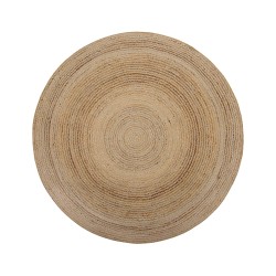 Dywan okrągły z juty ⌀ 140 cm beżowy AKBELEN