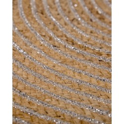 Dywan okrągły z juty ⌀ 140 cm beżowy AKBELEN