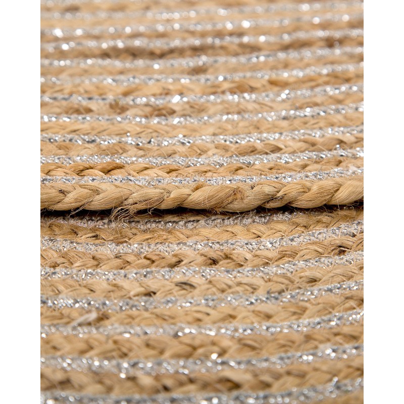 Dywan okrągły z juty ⌀ 140 cm beżowy AKBELEN