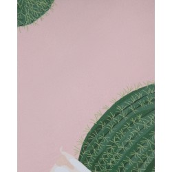 Dywan okrągły w kaktusy ⌀ 120 cm różowy ELDIVAN