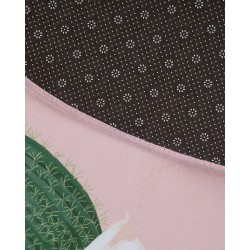 Dywan okrągły w kaktusy ⌀ 120 cm różowy ELDIVAN
