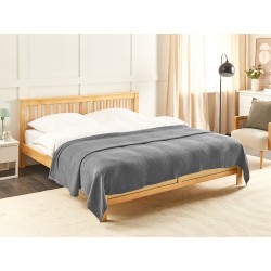 Narzuta na łóżko RAGALA Bawełna 220 x 240 cm Ciemnoszary