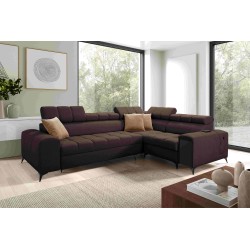Venna II - Luxury Corner Sofa with Sleeping Function, USB Port and Bar | [Your Company]