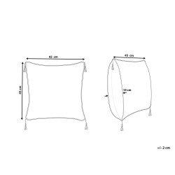 Poduszka dekoracyjna DEADNETTLE Bawełna 45 x 45 cm Beżowy Wzór geometryczny